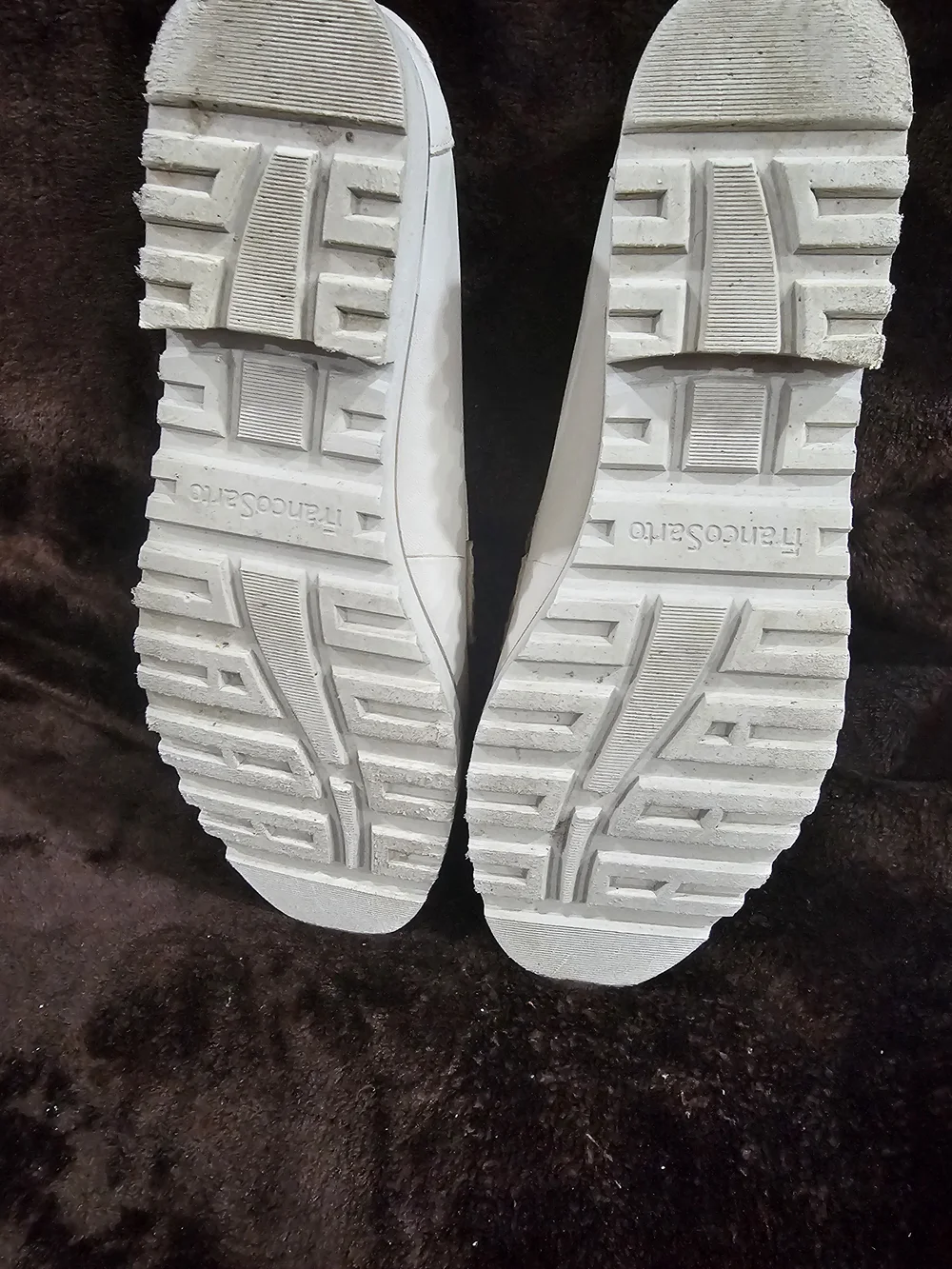 Franco Sarto White Leather Penny Loafers